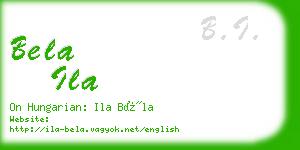 bela ila business card